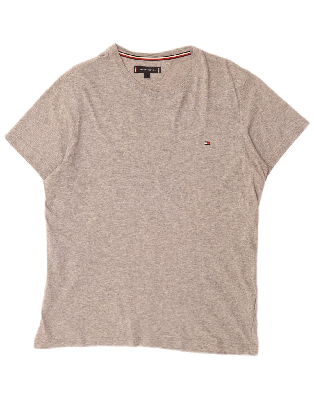 Camiseta masculina TOMMY HILFIGER grande algodão cinza