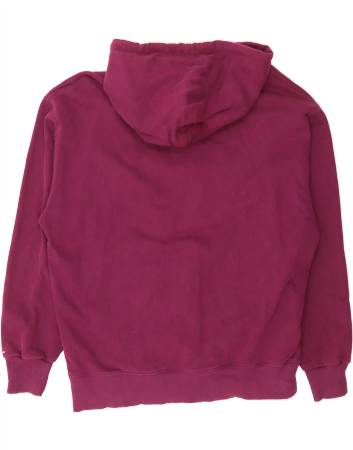 TOMMY HILFIGER Mens Graphic Hoodie Jumper Large Burgundy Cotton Vintage Tommy Hilfiger and Second-Hand Tommy Hilfiger from Messina Hembry 
