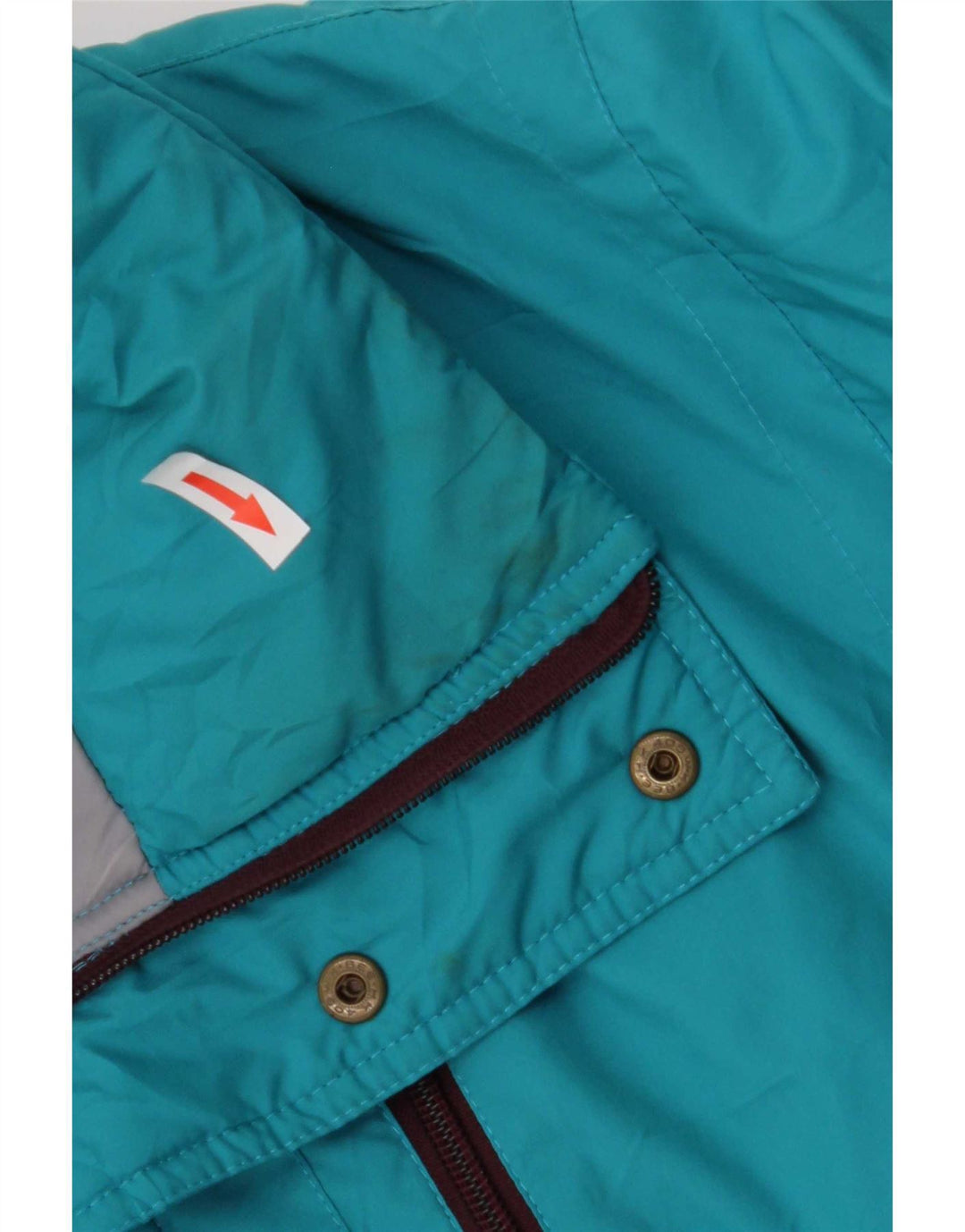 Jaqueta de esqui acolchoada masculina Sergio Tacchini UK 42 XL poliéster verde