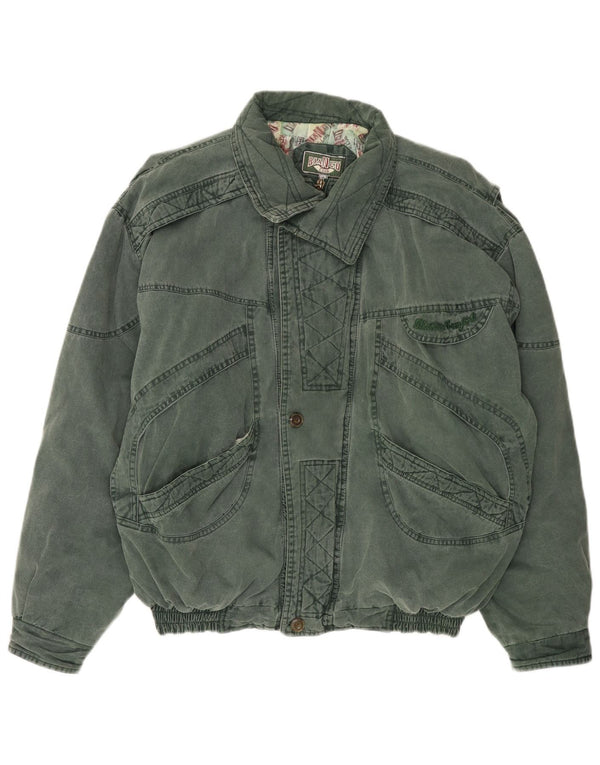 Jaqueta bomber masculina VINTAGE UK 42 XL verde