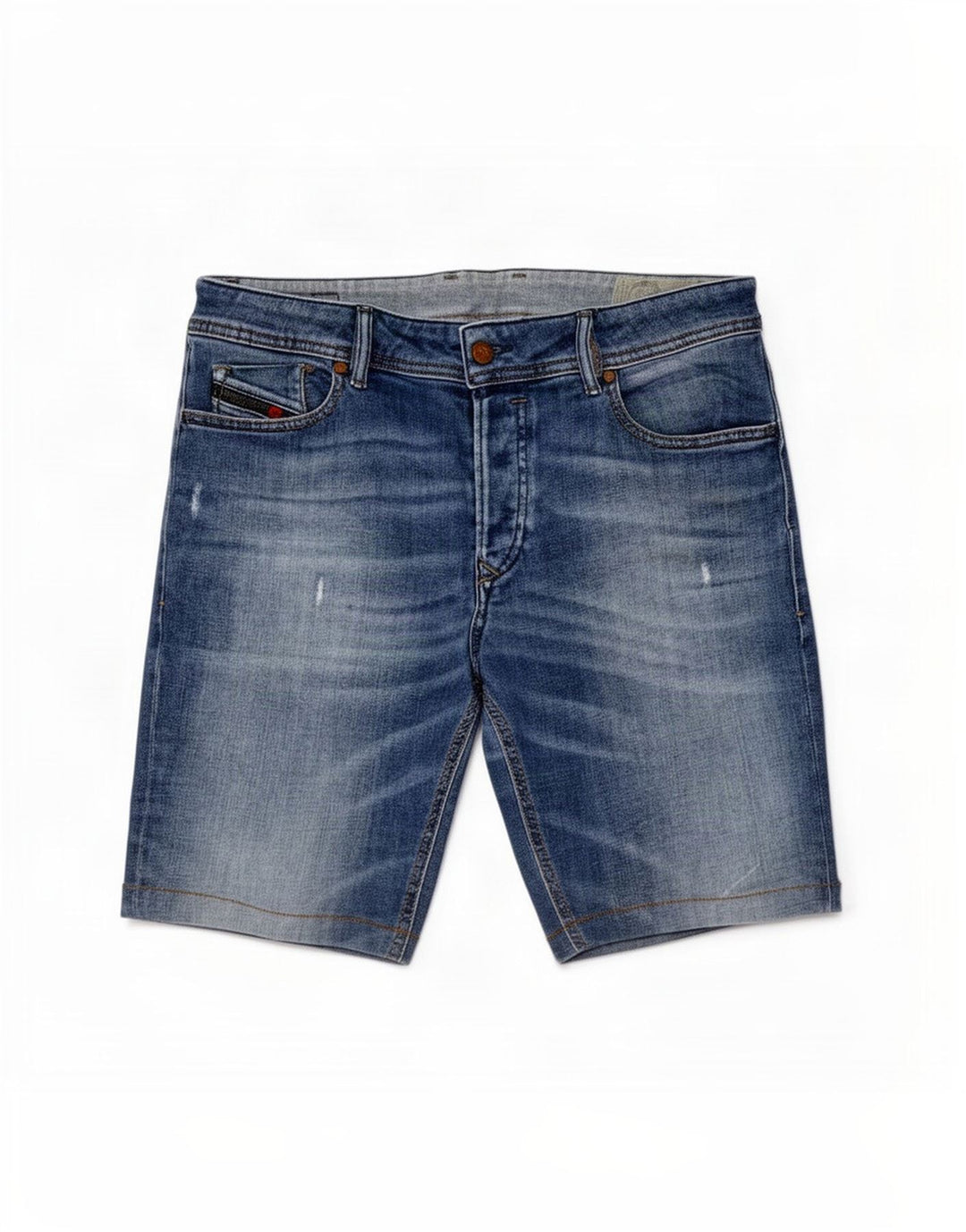 Shorts jeans Diesel masculino Sleenker W33 azul médio