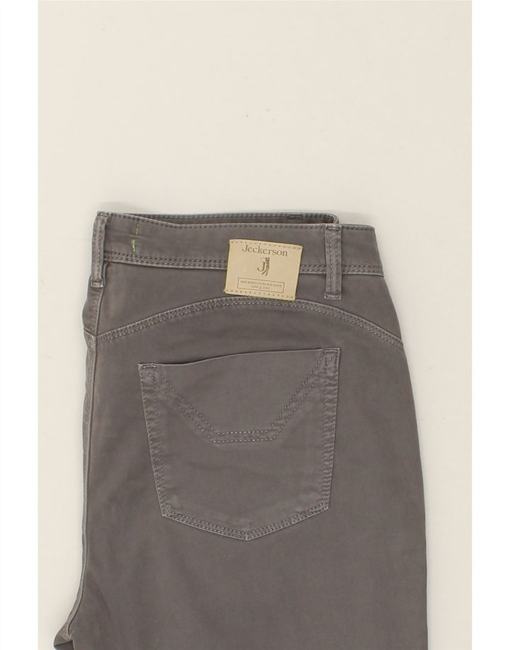 JECKERSON Womens Skinny Casual Trousers W29 L33 Grey Cotton Vintage Jeckerson and Second-Hand Jeckerson from Messina Hembry 