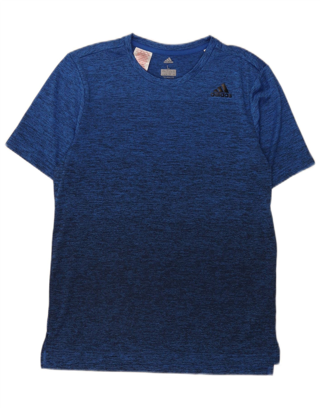 Camiseta Adidas Boys Climalite Top 13-14 Anos Grande Poliéster Azul Manchado