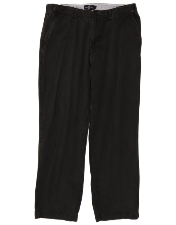 Calça chino reta masculina Marks & Spencer Blue Harbor W38 L30 preta