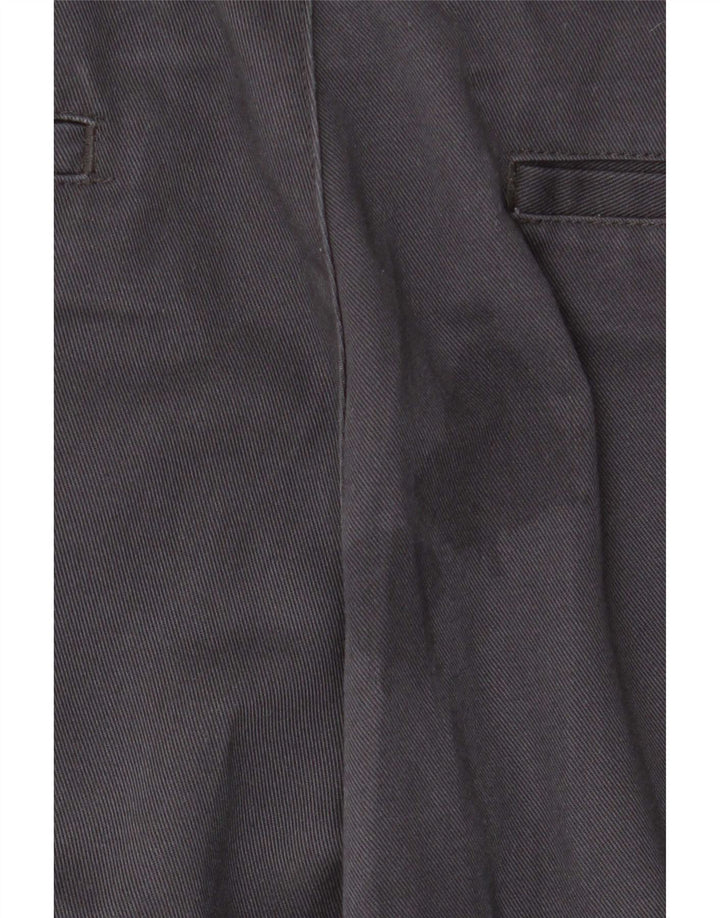 Zara Mens Straight Chino Calças EU 44 Grande W34 L28 Poliéster Cinza
