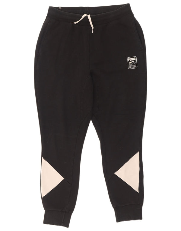 Calça esportiva feminina Puma Joggers UK 14 grande bloco colorido preto