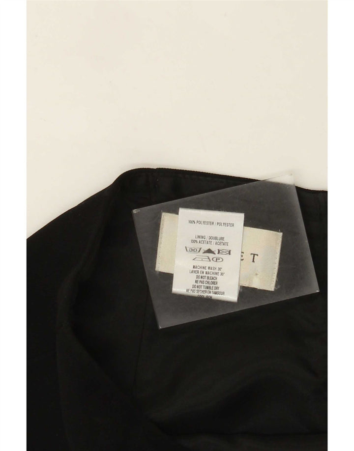 Saia lápis feminina Minuet UK 14 grande W32 poliéster preto