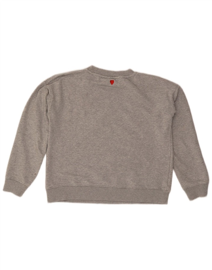 Suéter Tommy Hilfiger feminino cropped oversized Reino Unido 10 pequeno cinza