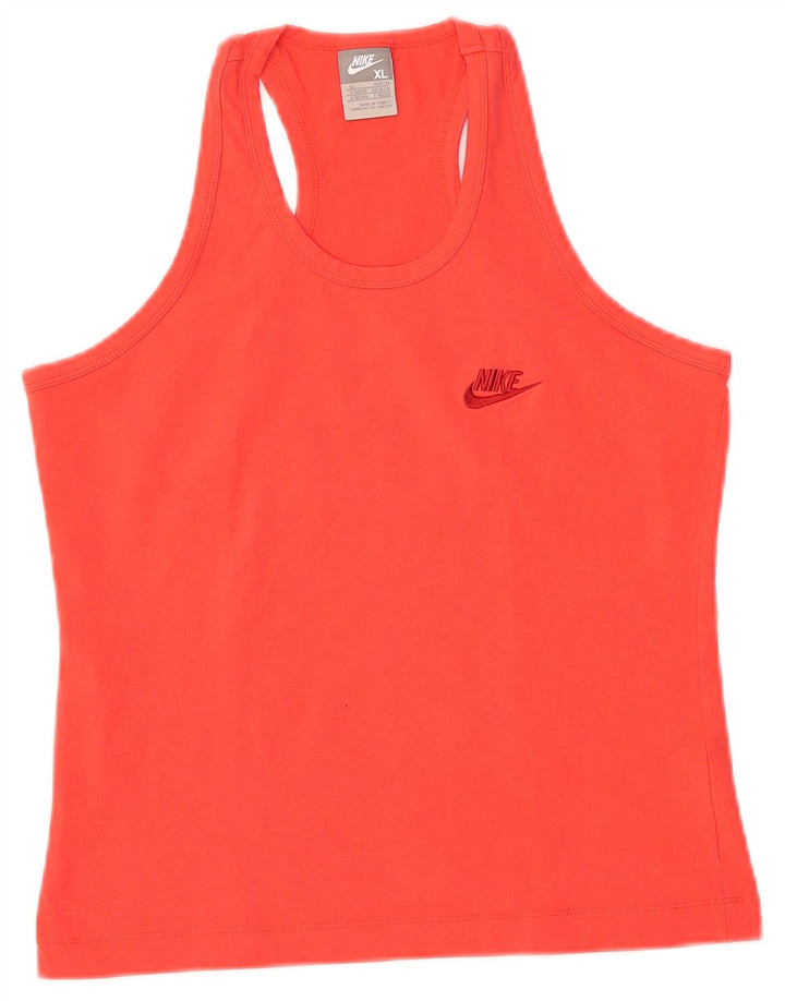 Nike Womens Jersey Vest Top UK 16/18 XL Vermelho Algodão