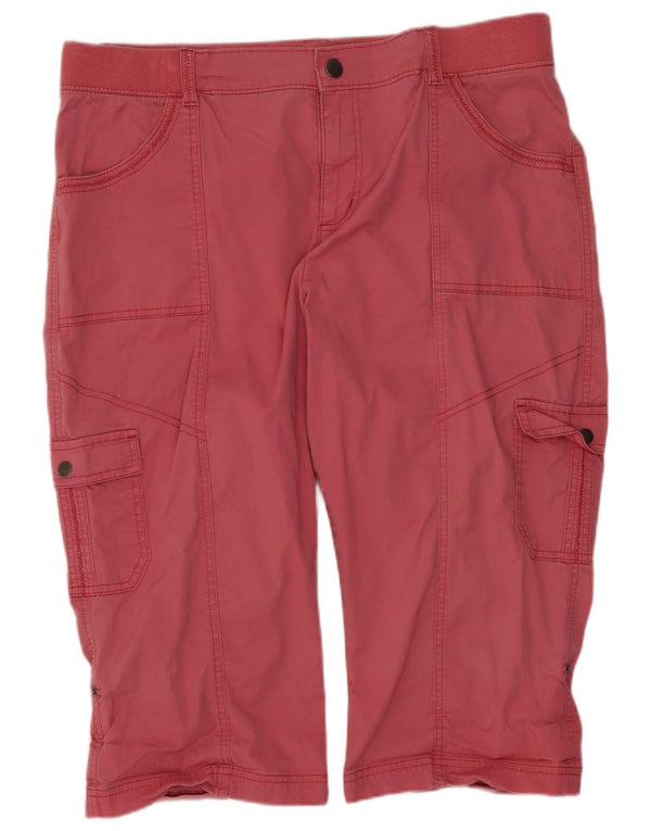 Lee Womens Relaxed Fit Cargo Bermuda Shorts W36 XL Rosa