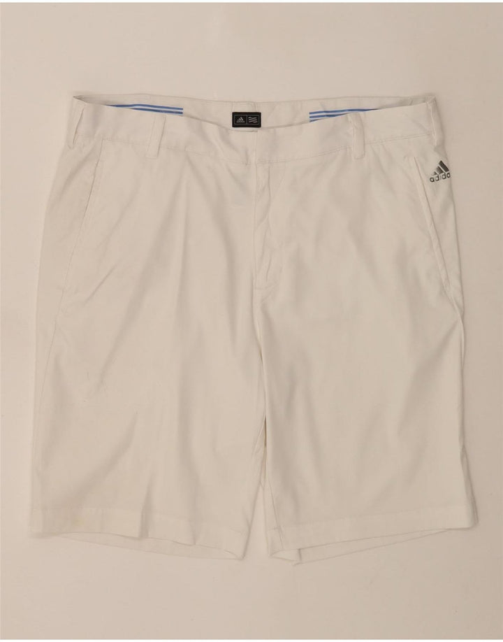 Adidas Mens Chino Shorts W34 Grande Poliéster Branco