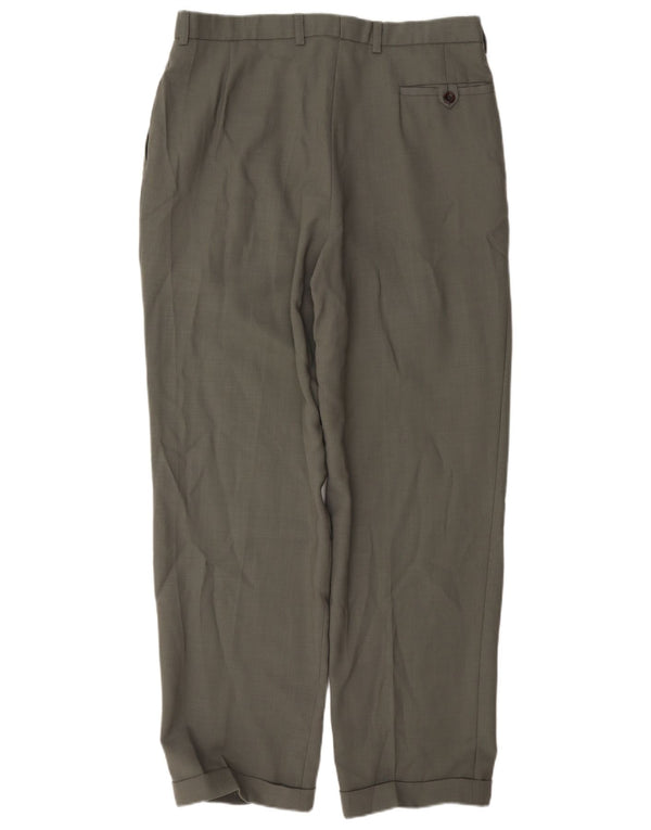 Calça masculina Marks & Spencer St. Michael Pegged Suit W34 L31 Lã cinza