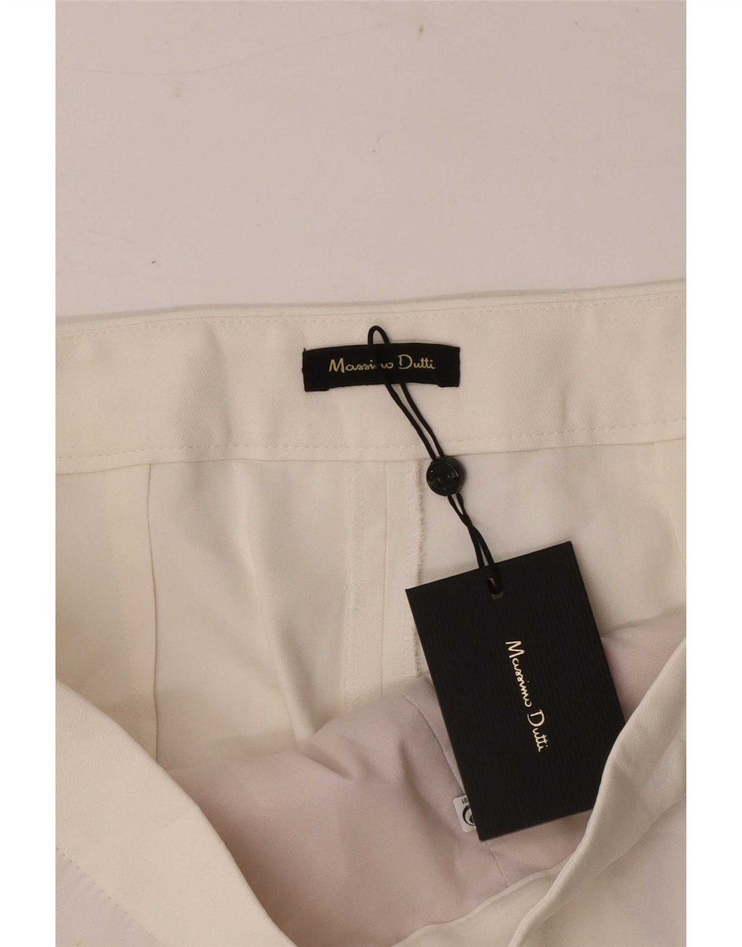 Calça capri feminina Massimo Dutti UE 42 grande W32 L23 viscose branca
