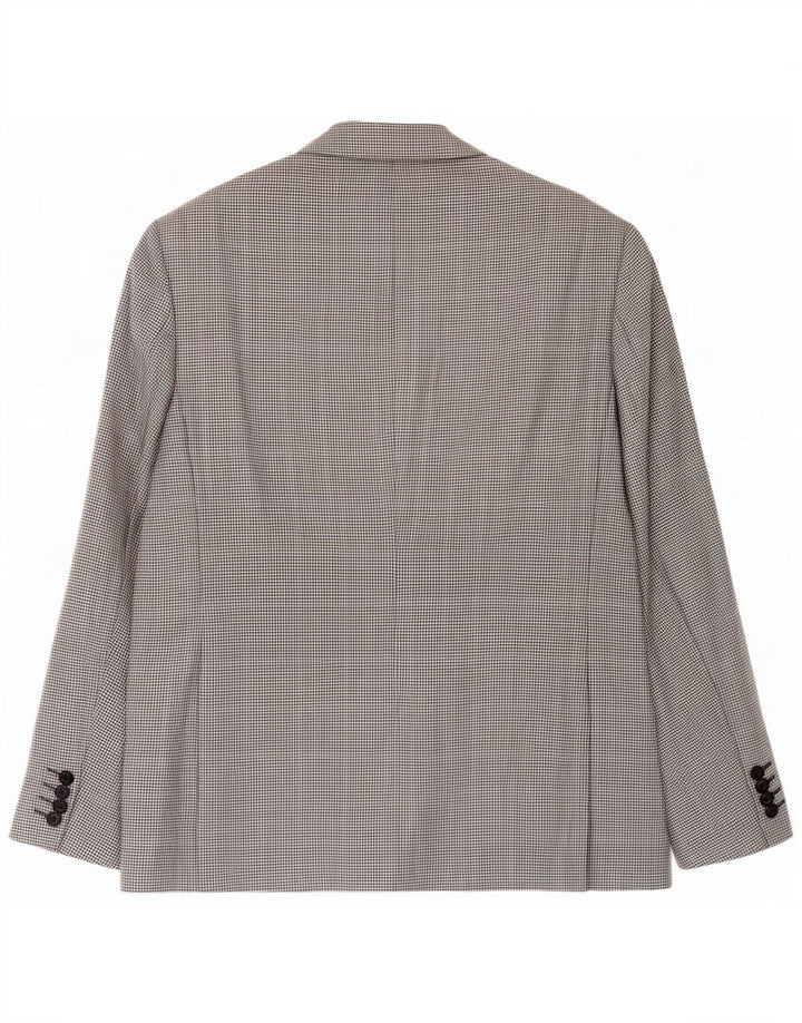Jaqueta blazer masculina de 2 botões Marks & Spencer Reino Unido 40 médio preto houndstooth