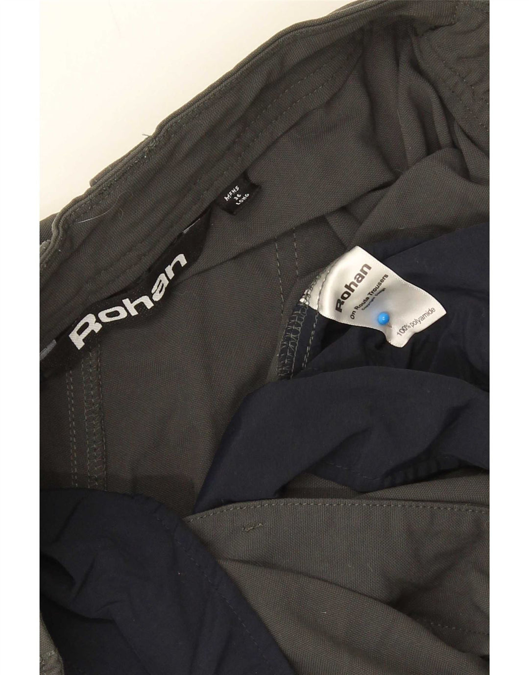 Calça chino reta masculina Rohan W36 L28 cinza poliamida