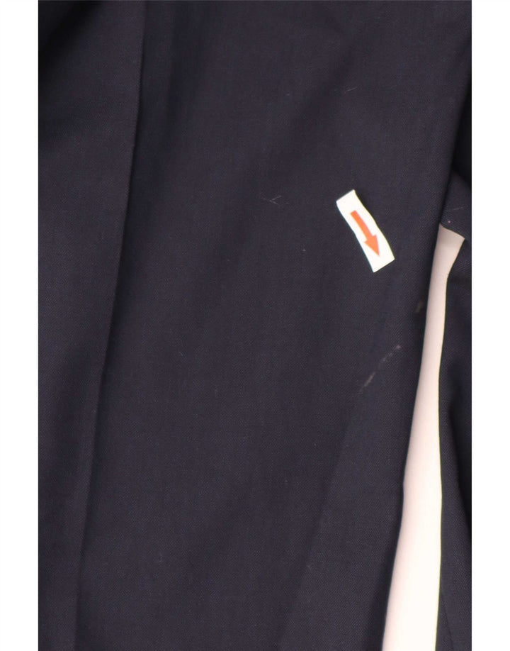 Calça masculina de terno reto sob medida Marks & Spencer W48 L31 azul marinho