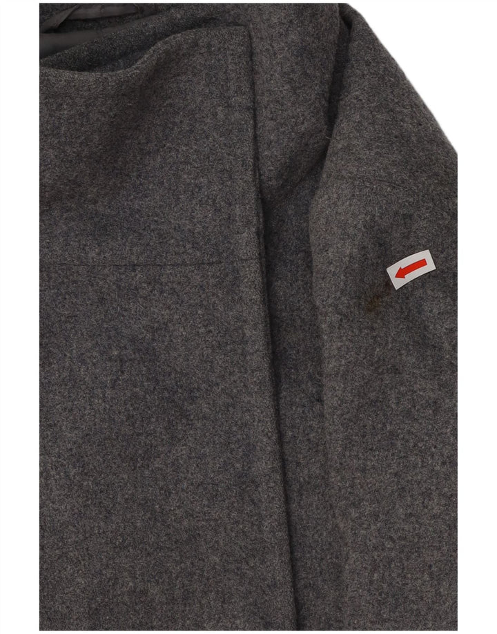 Sobretudo feminino BENETTON UK 12 lã cinza médio