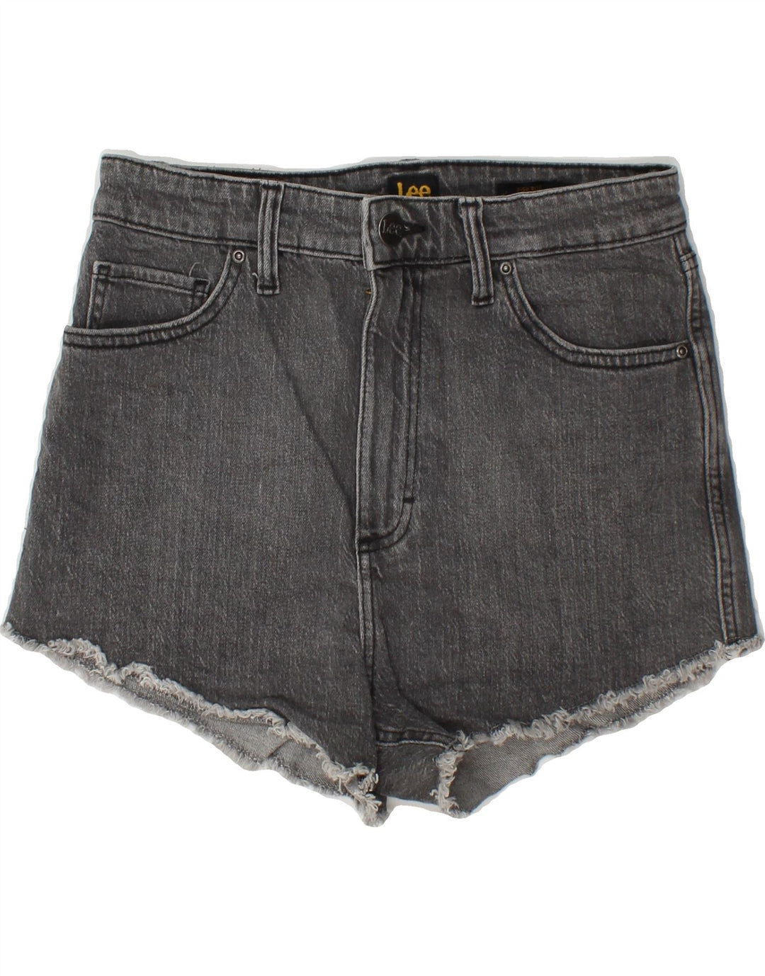 LEE Womens Denim High Waist Hot Pants W29 Medium Grey Cotton Vintage Lee and Second-Hand Lee from Messina Hembry 