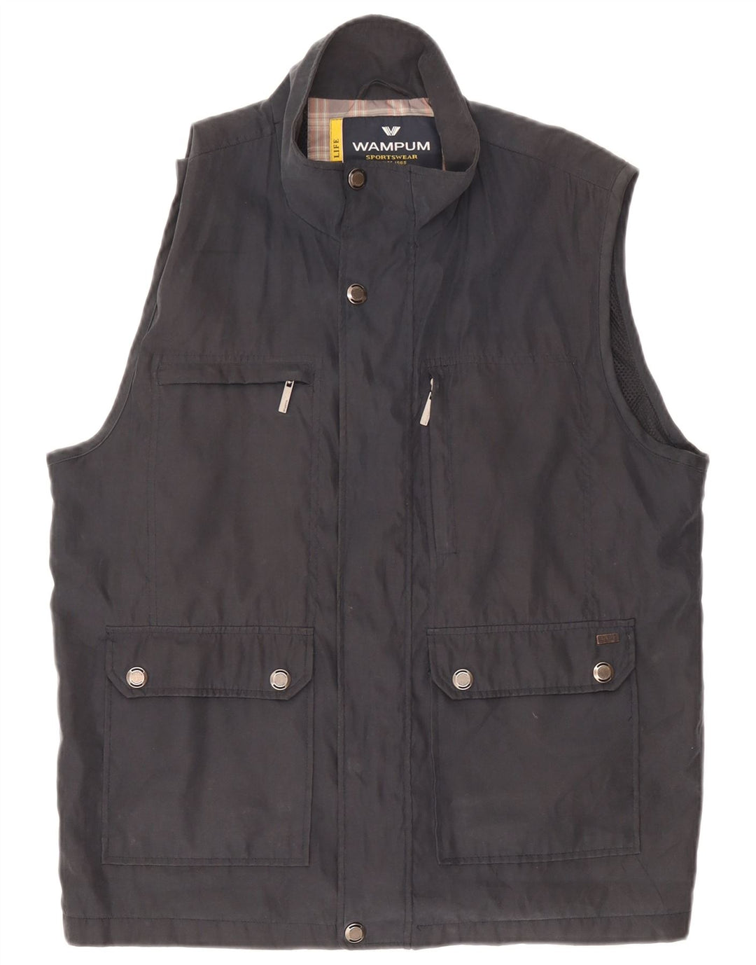 Colete utilitário masculino Wampum UK 42 XL poliéster preto