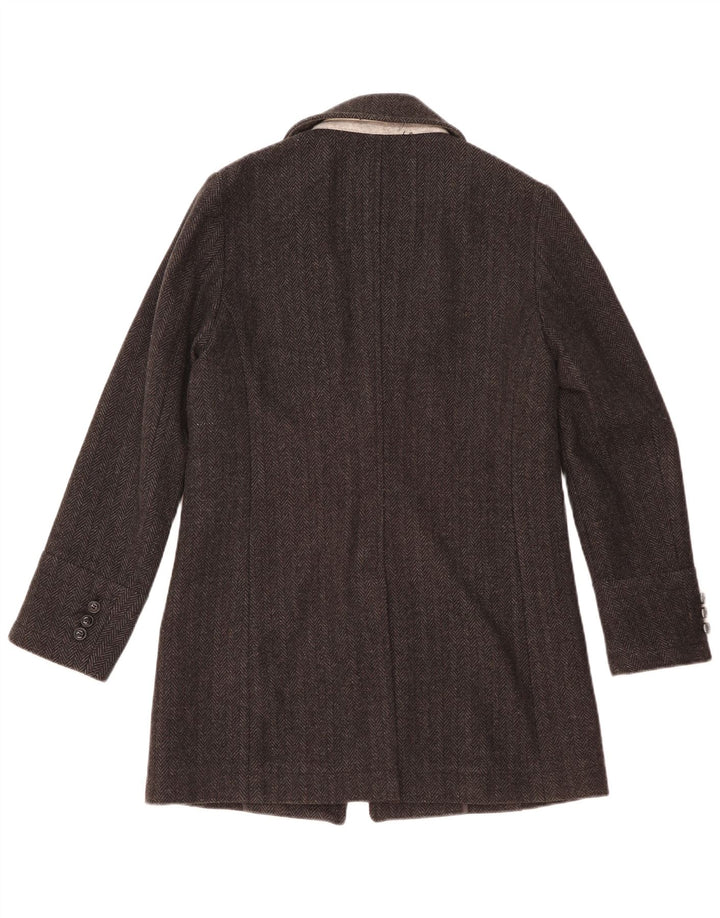 Sobretudo masculino Superdry XS lã espinha de peixe cinza