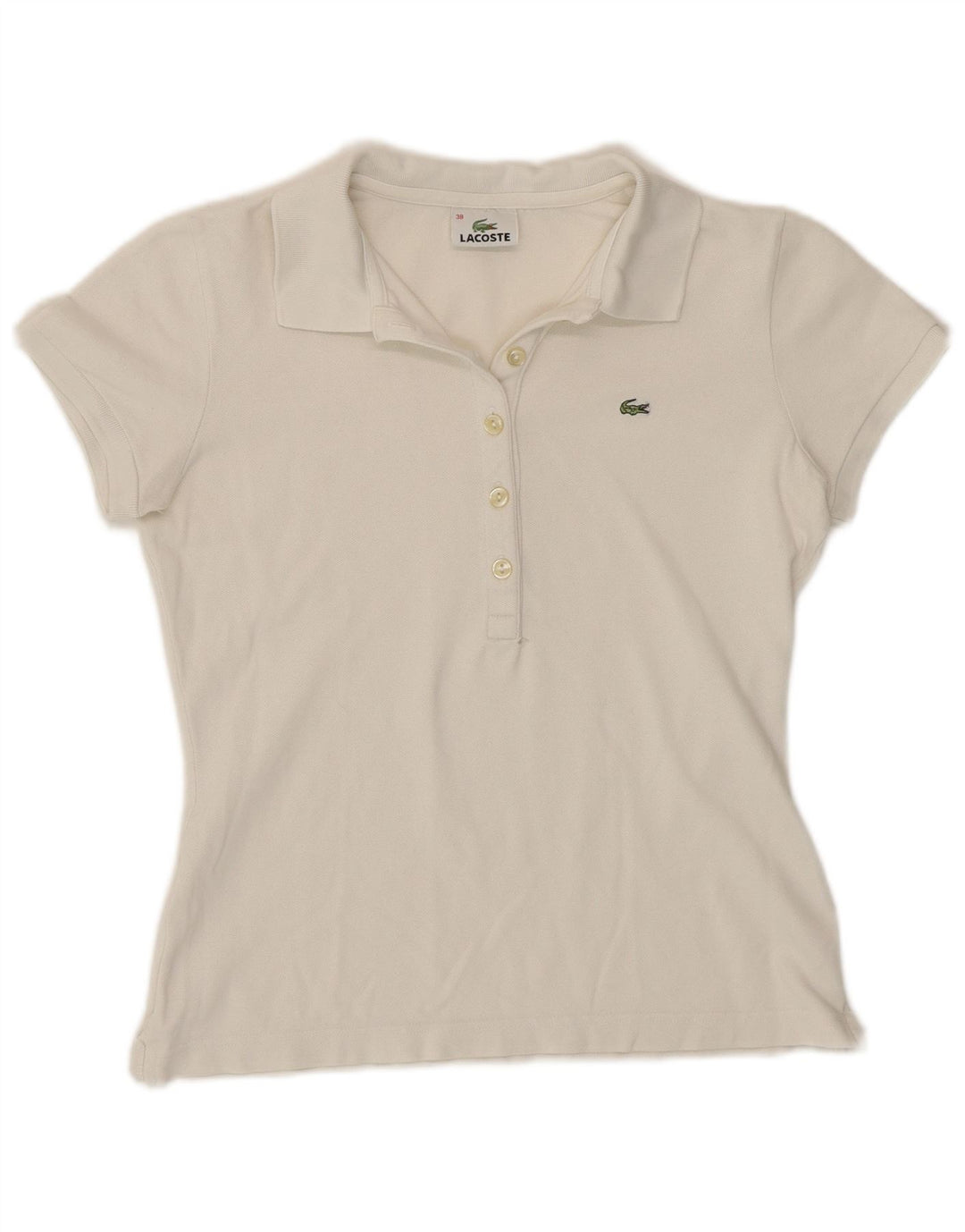 Camisa polo feminina Lacoste tamanho 38 médio branco