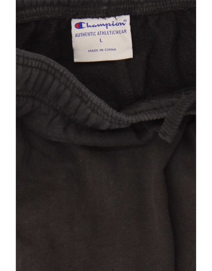Calça esportiva masculina Champion Graphic grande de algodão preto