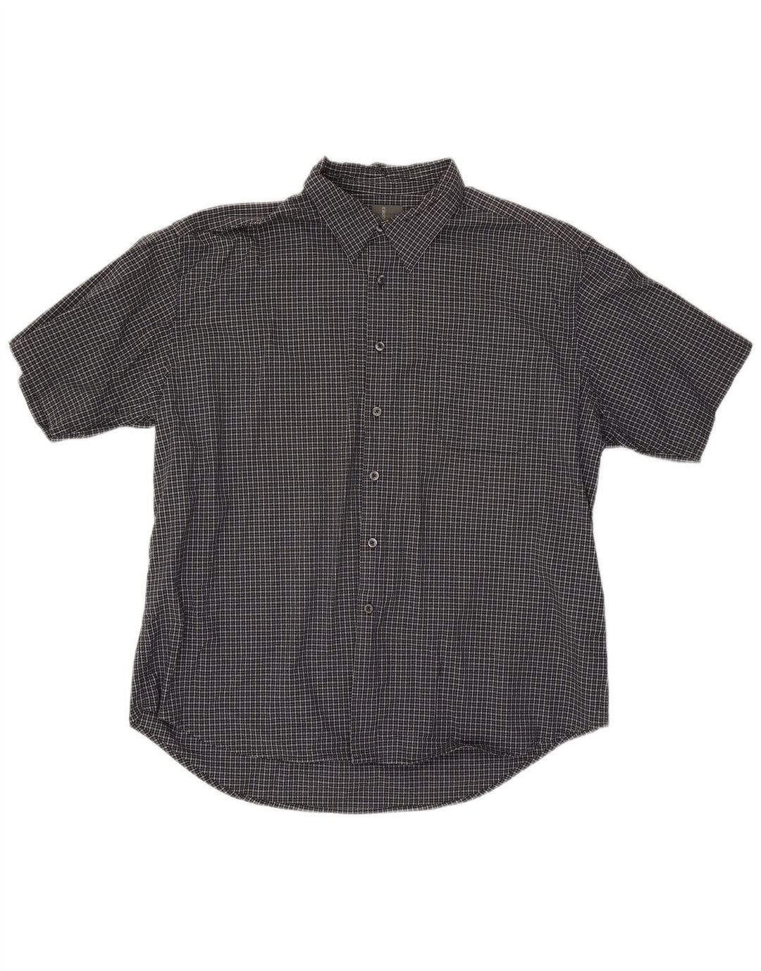 Camisa masculina de manga curta Dockers 2XL algodão xadrez preto