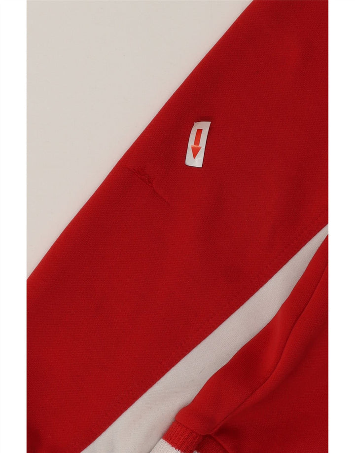 Puma Womens Tracksuit Top Jacket UK 14 Medium Red Colourblock Poliéster