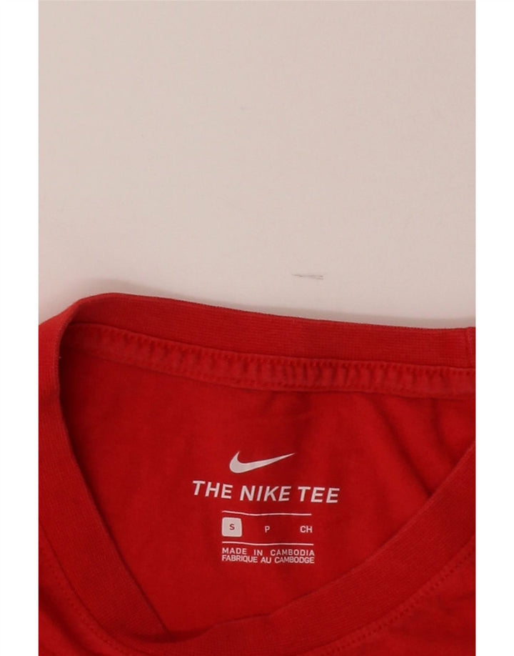 NIKE Mens T-Shirt Top Small Red Cotton Vintage Nike and Second-Hand Nike from Messina Hembry 