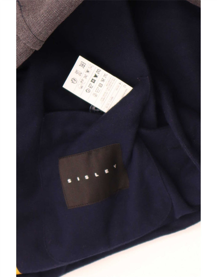 Jaqueta blazer masculina Sisley com 2 botões IT 52 XL azul marinho algodão