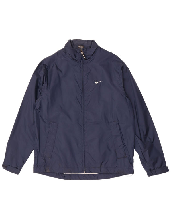 Jaqueta de chuva masculina Nike UK 38 médio azul marinho nylon