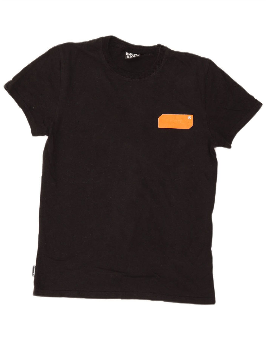 Camiseta masculina Superdry grande algodão preto