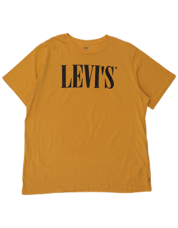 Camiseta masculina Levi's Relaxed Graphic Top XL de algodão amarelo