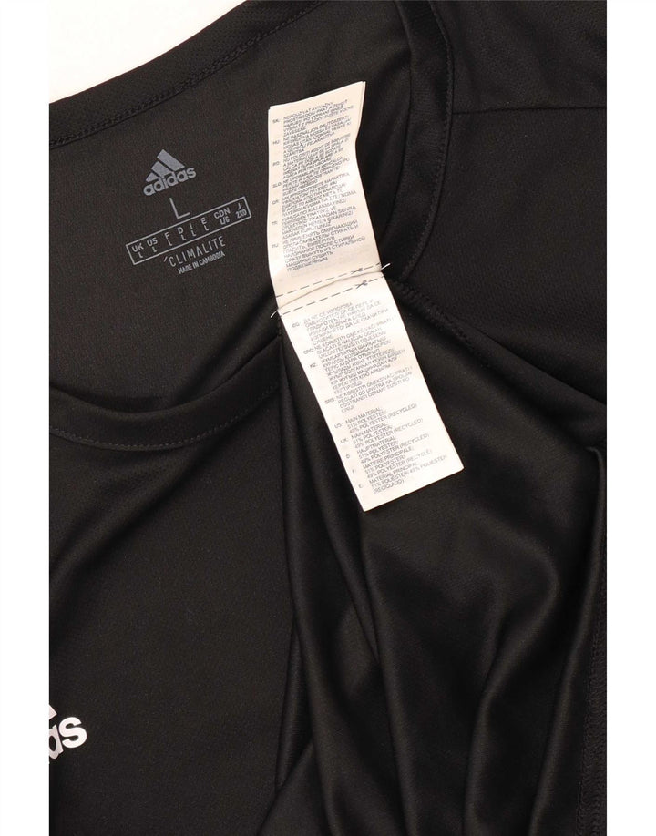 Camiseta Adidas Masculina Climalite Graphic Top Grande Preto Colorblock Poliéster