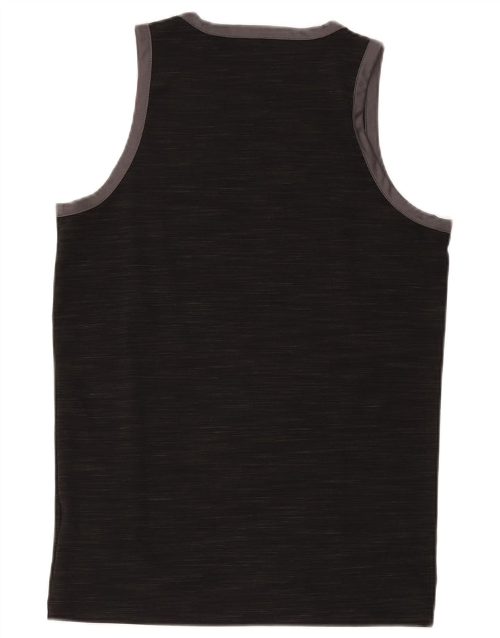 Adidas Mens Colete Top Pequeno Poliéster Salpicado Preto