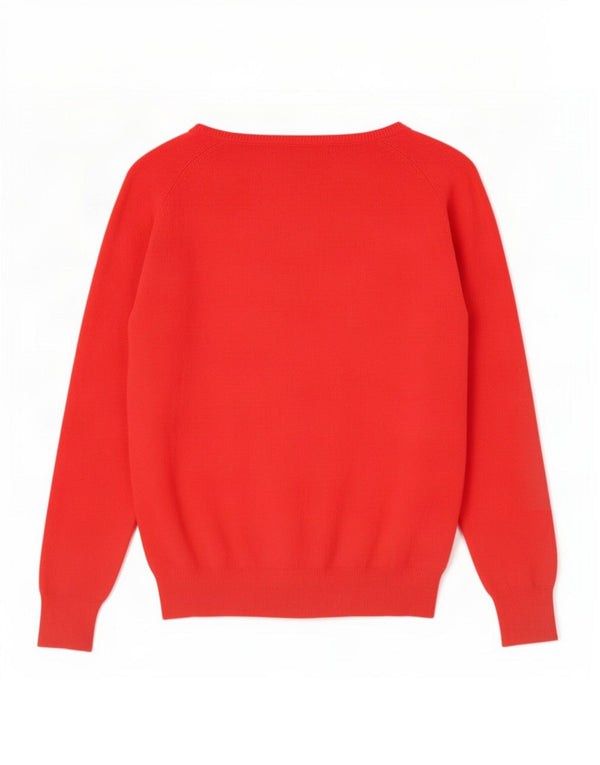 Suéter cardigã feminino Zara UK 18 XL algodão vermelho