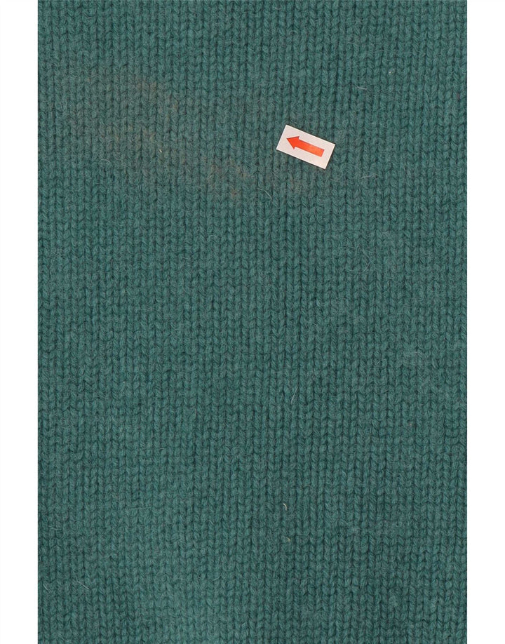 Suéter feminino Weird Fish com zíper e gola em lã verde pequena Reino Unido 10