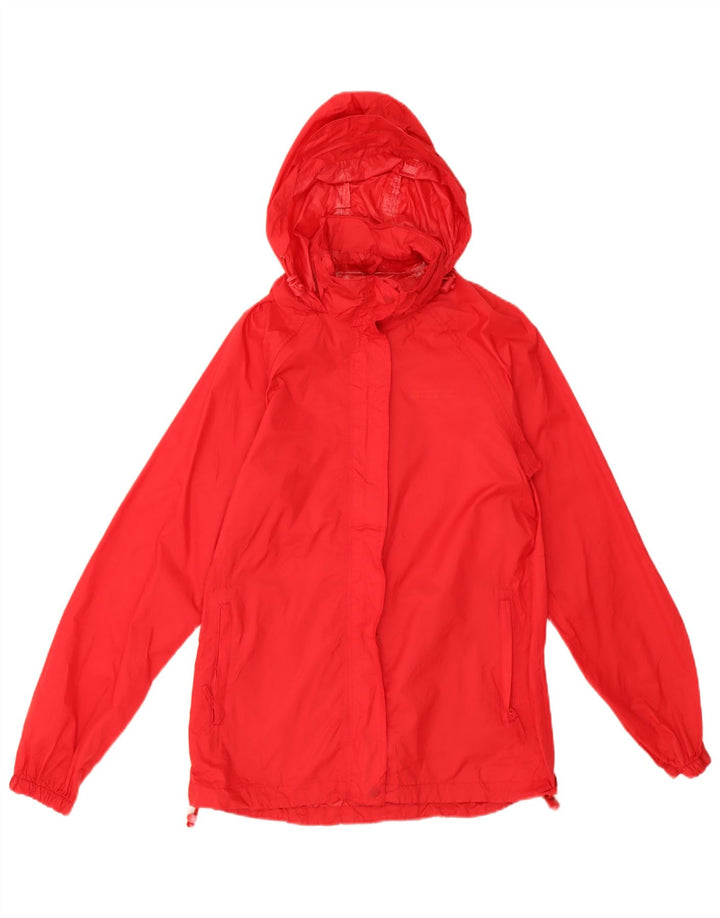 Jaqueta de chuva com capuz feminina Mountain Warehouse Reino Unido 8 nylon vermelho pequeno