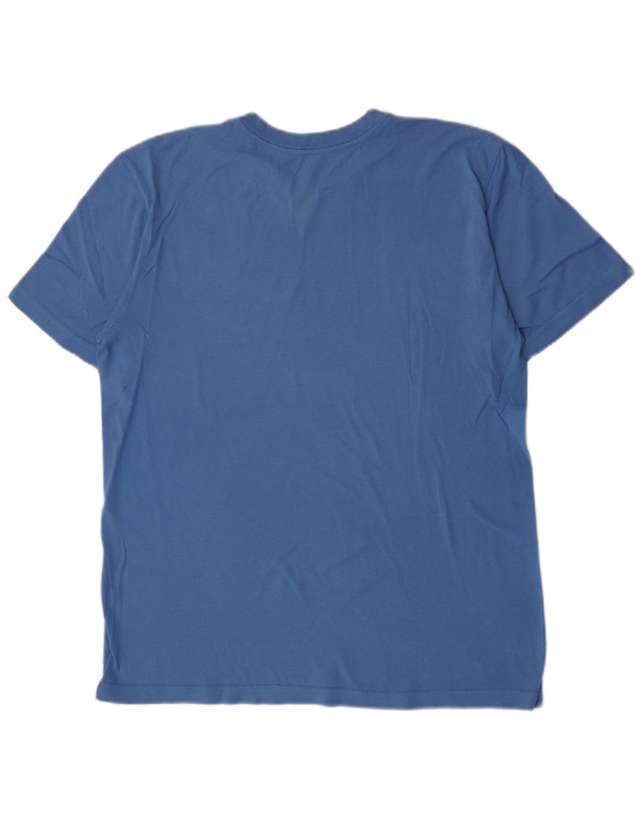 Camiseta masculina Nike Standard Fit gráfica top médio azul algodão