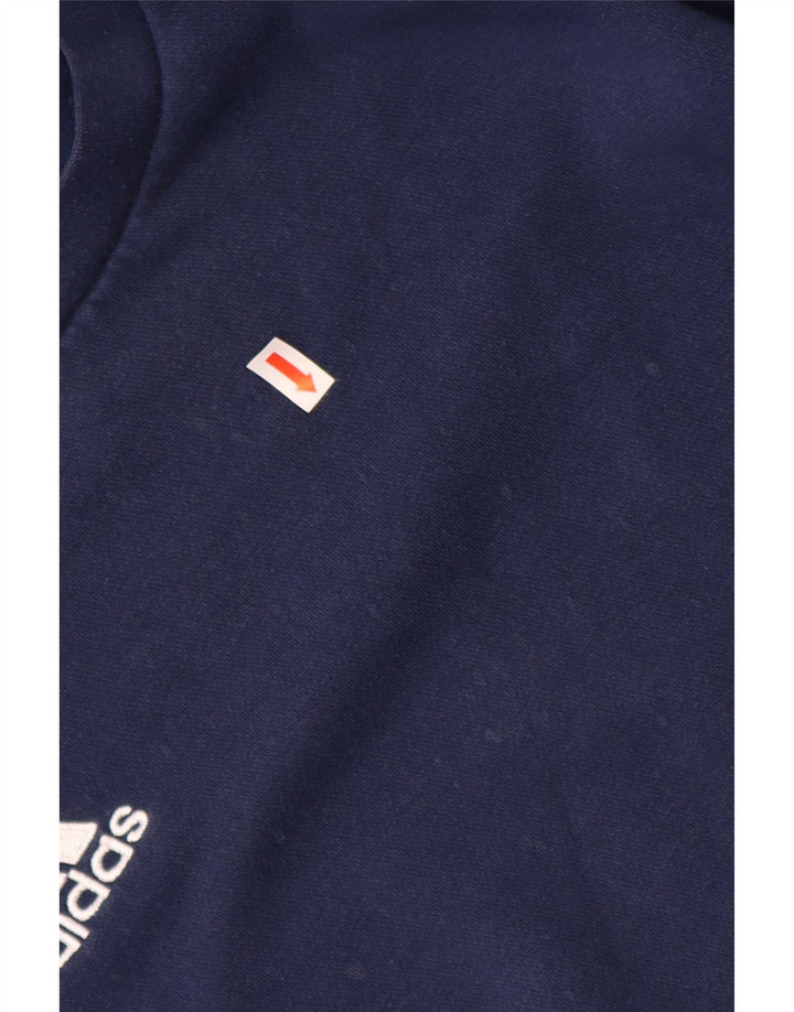 ADIDAS Mens Sweatshirt Jumper Large Navy Blue Cotton