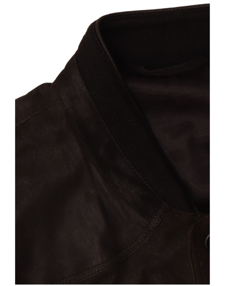 Colete masculino de couro Striwa IT 58 4XL couro preto