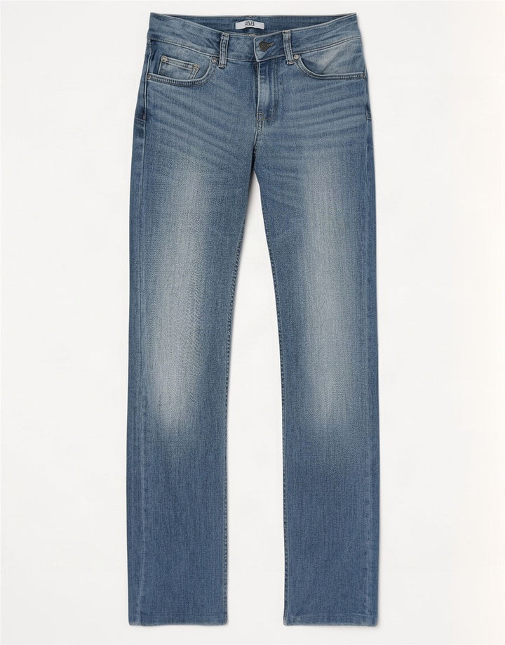 Liu Jo Calça jeans reta feminina cintura baixa W27 L30 azul