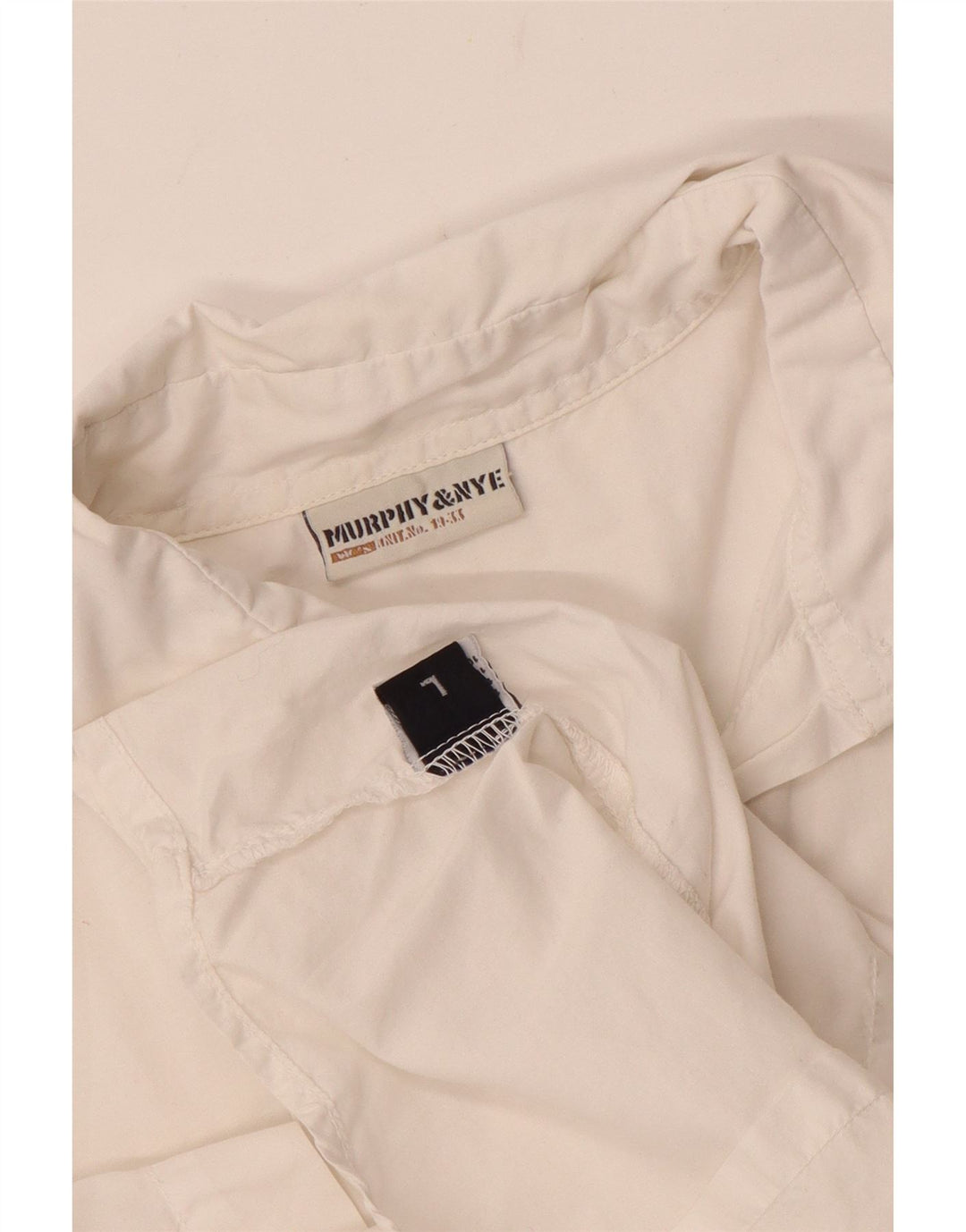 Camisa feminina de manga curta MURPHY & NYE Reino Unido 14 grande algodão branco