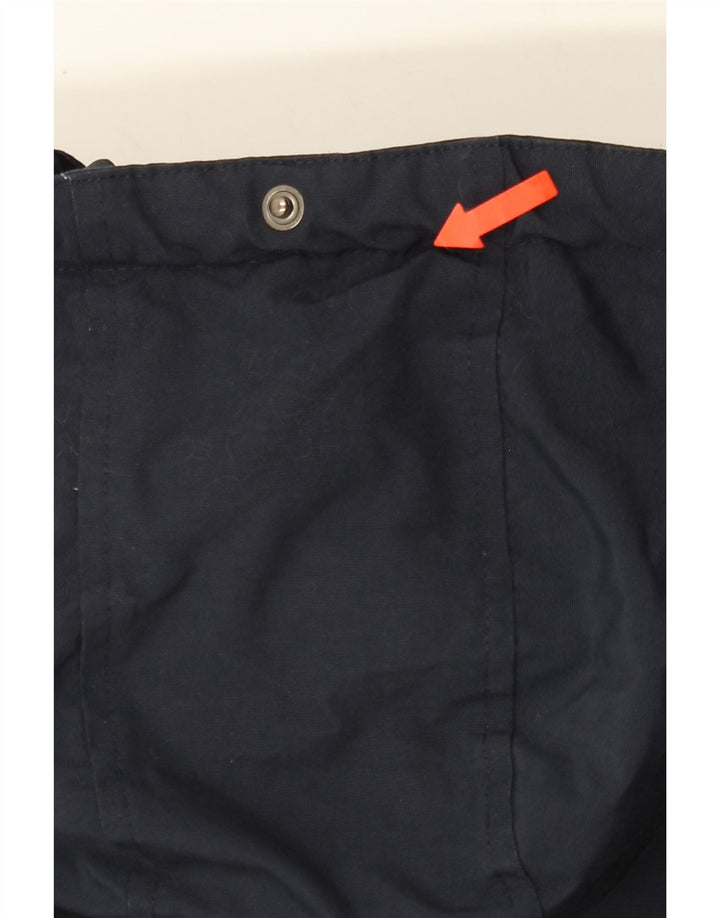 VINTAGE Girls Hooded Padded Coat 11-12 Years Navy Blue Cotton Vintage Vintage and Second-Hand Vintage from Messina Hembry 