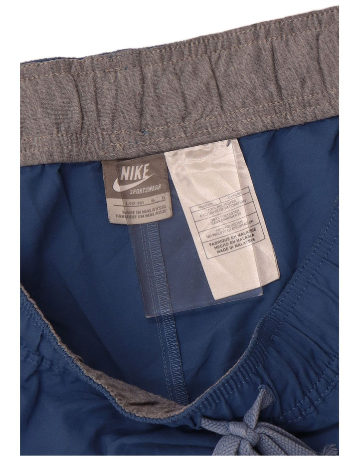 Shorts esportivos femininos NIKE EUA 12/14 grande azul poliéster
