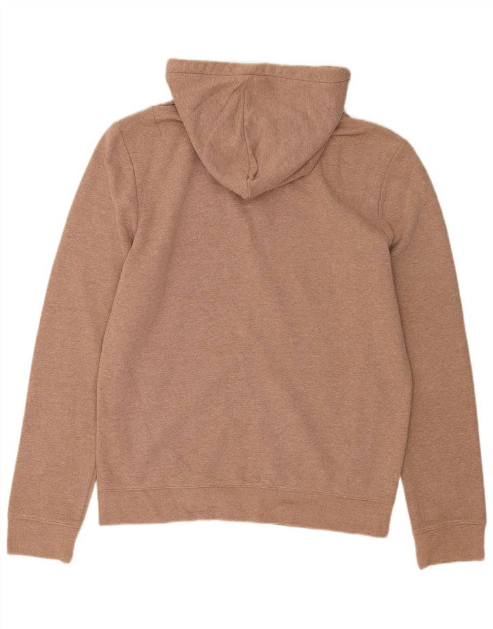 Suéter masculino All Saints com capuz e zíper grande de algodão marrom