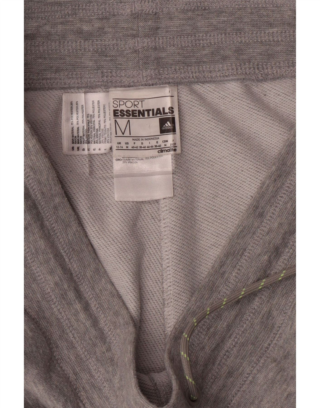 Bermuda esportiva Adidas feminina UK 12/14 cinza médio poliéster
