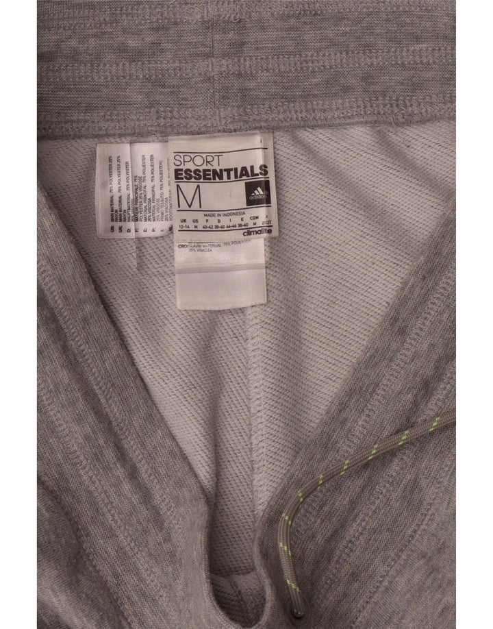 Bermuda esportiva Adidas feminina UK 12/14 cinza médio poliéster