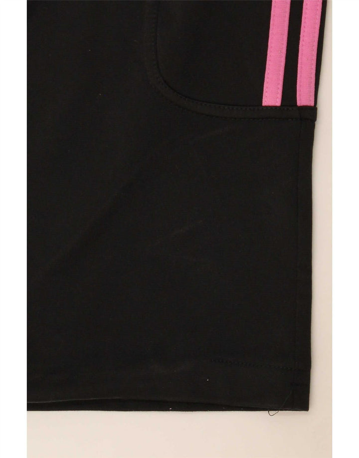 Calça de treino feminina Adidas UK 10 pequena poliéster preto