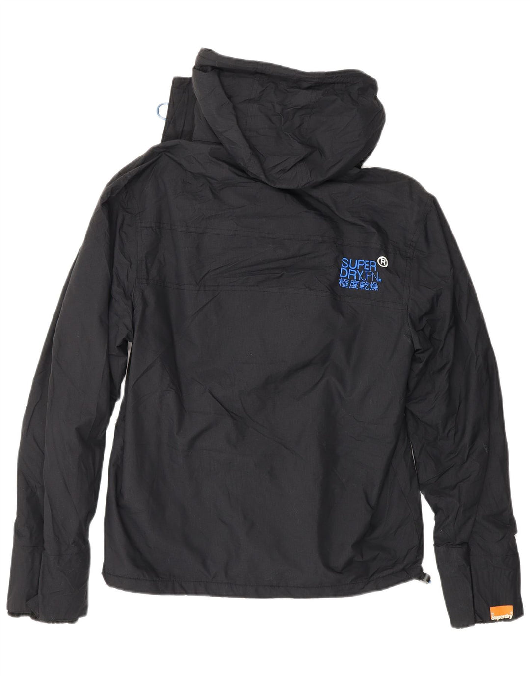 Jaqueta corta-vento feminina SUPERDRY com capuz e capuz Reino Unido 14 médio preto